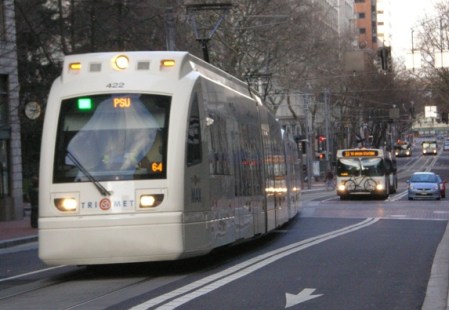 Portland 5th Ave. transit mall. Photo: Dave Dobbs.