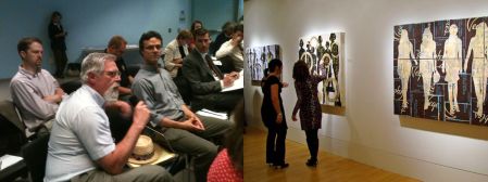 Community meeting (left) vs. art gallery (right)