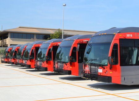 View of part of MetroRapid fleet.