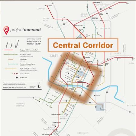 Map of so-called "Central Corridor" study area.