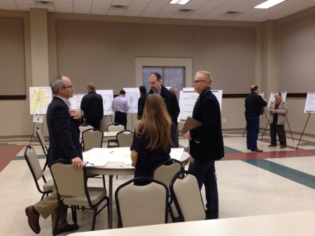 As democratic involvement and real meetings have disappeared, public participation at Project Connect's events, such as this "open house", has withered. Photo: Project Connect.