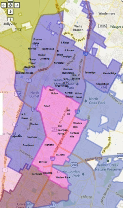 Major North Austin neighborhoods. Map: LoveNorthAustin.com.