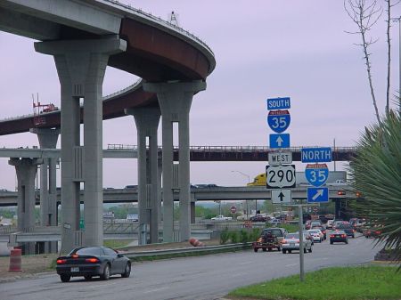 Council's ballot measure makes urban rail funding contingent on road construction projects potentially more expensive than rail. Photo: Robert Miller, via TexasFreeway.com.